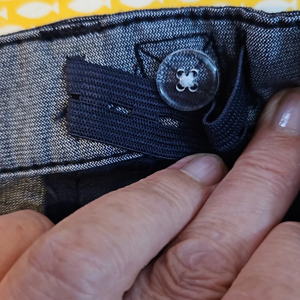 Boys adjustable waist 8-9 yrs dark grey / black fine corduroy trousers see pics - Picture 5 of 12